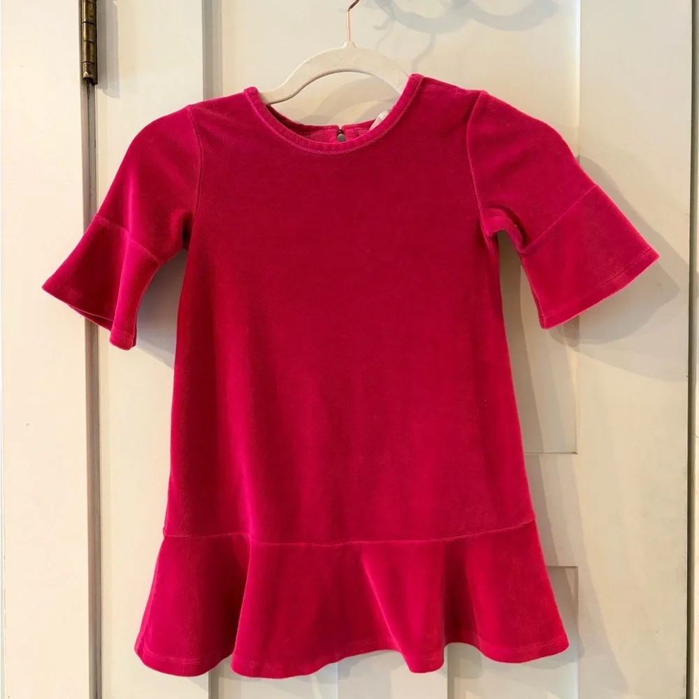 Pink velour Garnet Hill Kids dress‎